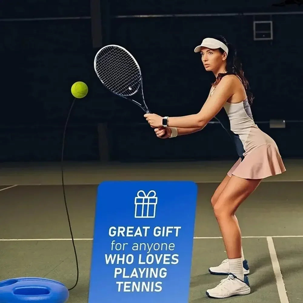 Tennis Trainer With 1Pc Tennis Ball For Beginner, Tennis Rebounder Set For Self Training, Auxiliary Training Equipment