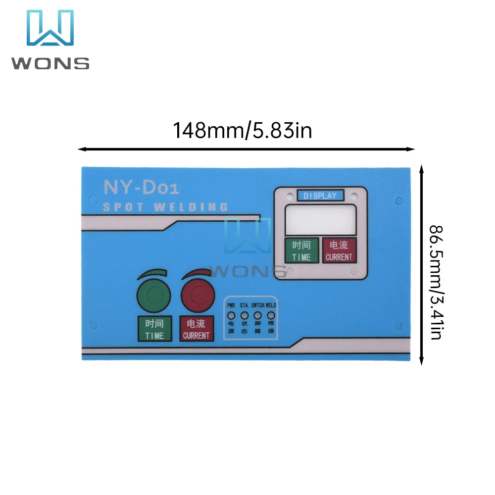 100A NY-D01 Spot Welder Control Board Kit Digital Display Spot Welding Machine Time And Current Control Module AC 110/220V