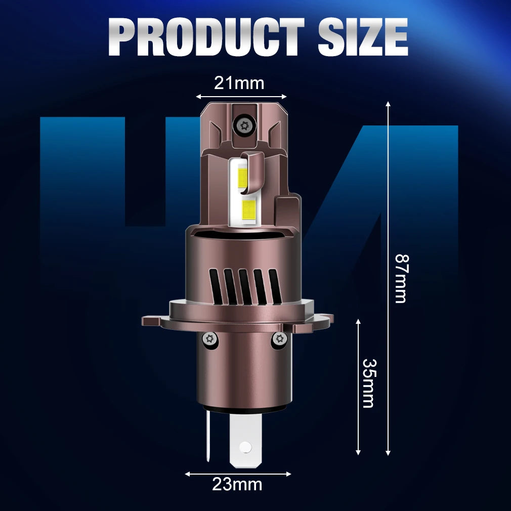 S&D H4 LED Lights Fog Bulb with Turbo Fan 30000LM 300W Super Bright Wireless Auto Lamp 6000K High Low Beam Car Headlamp CANBUS
