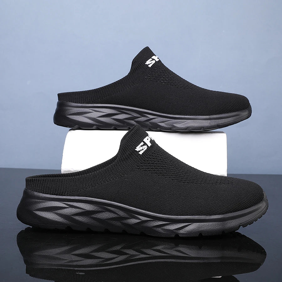 Lightweight Men's Half Slippers Breathable Men Slippers Fashion Casual Shoes Anti-slip Male Flat Slip on Flats Outdoor Big Size