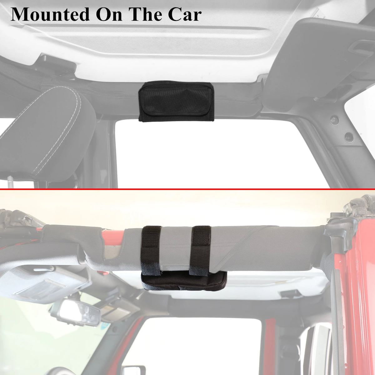 Roll Bar Sunglasses Holder Bag for Jeep Wrangler JL JK JT TJ Sports Sahara Rubicon Unlimited 2007-2026 Storage Accessories