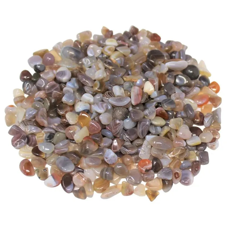100g Amethyst/Colorful Fluorite/Botswana Agate Semi Tumbled Gemstone Mini Chips 5 - 8mm