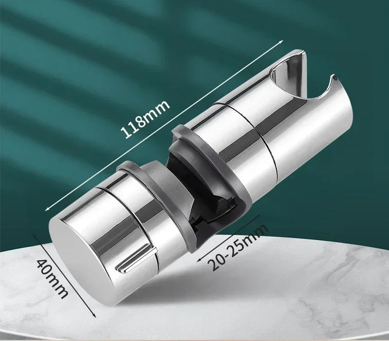 1pc Universal Shower Head Holder Adjustable 18~25mm ABS Chrome Shower Rail Holder Bathroom Accessories Shower Mounting Brackets