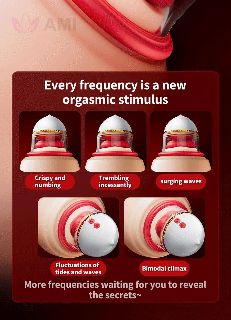 Big Mouth Breast Massage Female Masturbation Toy Nipple Licking Clitoral Stimulator Rose Sucking Vibrator for Sexual Pleasure