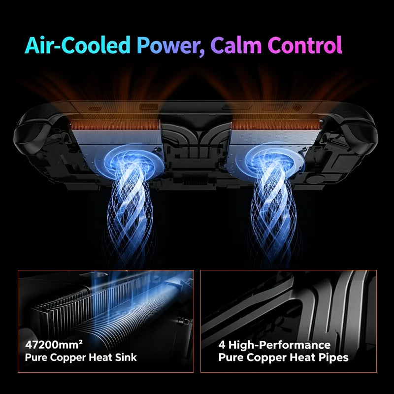 OneXPlayer APEX AIR Windows Handheld Game Console Intel Arc G3E 8" 120Hz VRR Screen 85Wh Swap Battery Dual SSD Cooling Gaming PC
