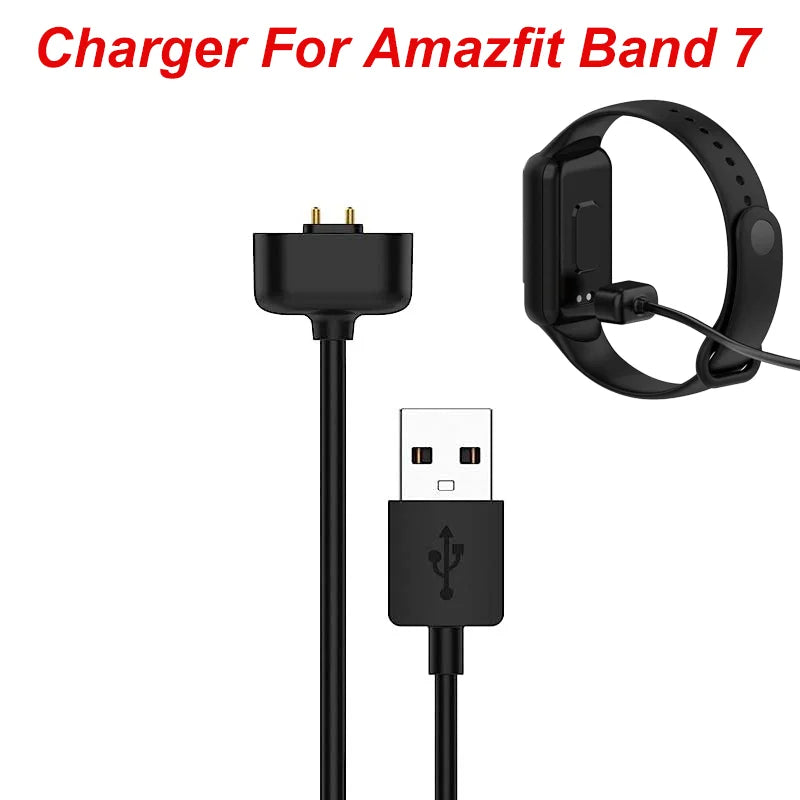 For Amazfit Band 7 Charger USB Charger Smart Watch Charger Replacement Charger 3.3ft