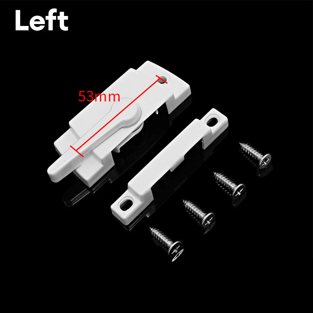 1PC Zinc Alloy Sash Lock 60x25mm Sliding Casement Sash Vertical Slider Fitch Catch Lock White Home Door Window Hardware