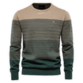 AIOPESON Brand Cotton Sweater Men Fashion Casual O-Neck Spliced Pullovers Knitted Sweater Male New Winter Warm Mens Sweaters