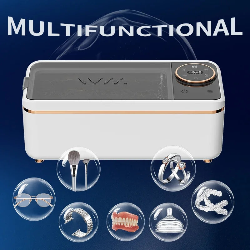 Ultrasonic 55KHZ Cleaning Machine Soundwave Technology for Glasses Dentures Jewelry And Makeup Brushes - Deep Cleaning Appliance