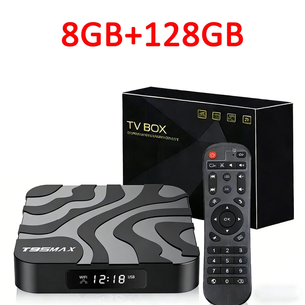 New Android TV Box T95Max Android 16 Allwinner H618 8GB+256GB 2.4&5G Dual Wifi BT5.4 Media Player 4K 8K Video HDR10+ Set Top Box
