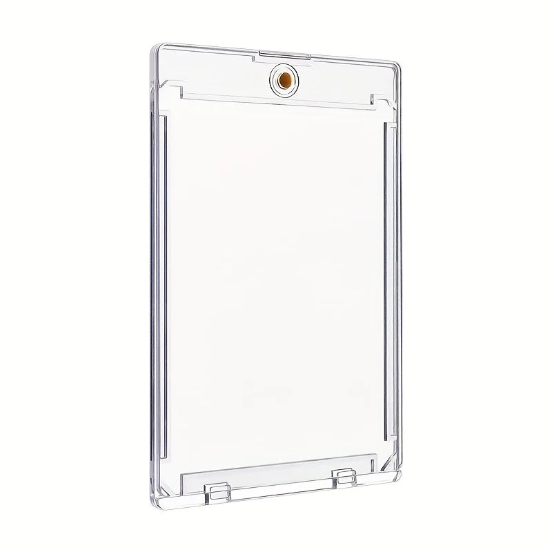 10 Pieces 35 Pt Clear Magnetic Card Storage Box, Hard Plastic Storage Box, UV-Protective Acrylic Magnetic Card Holder, Top Magne