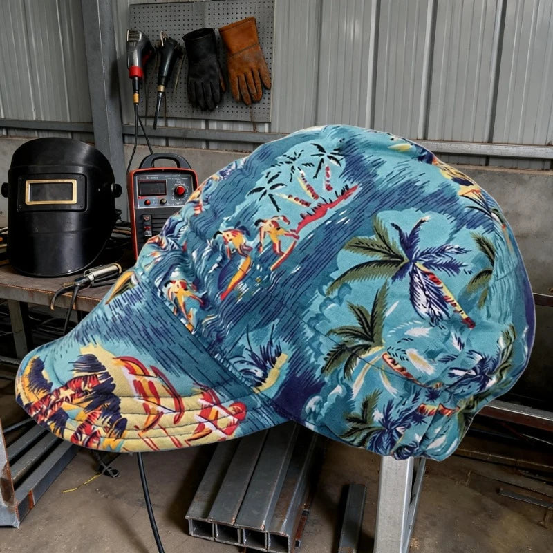 Multi-Color Flame Retardant Welding Cap, Anti-Burn Protective Head Cover Welder Work Hat