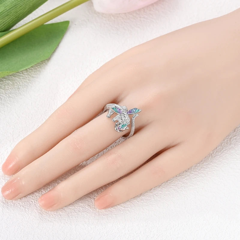 925 Silver Open Ring Sunflower Bee Star Eternal Love Jewelry Women's Wedding Gift