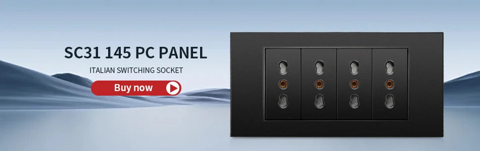 DELEFU Glass SC70 Panel 145mm Black Italian Standard USB C-type Fast Charging Wall Socket Switch TV Telephone CAT5 CAT6