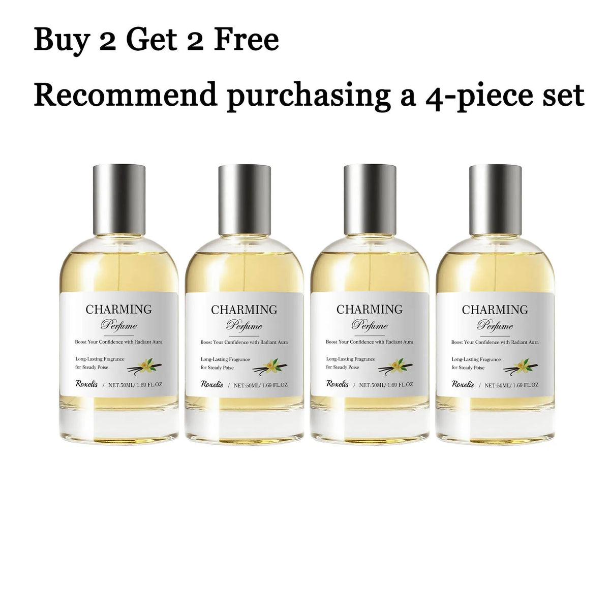 50ML Amber Vanilla Perfume Lasting Fragrance Eliminate Bad Odor Boosts Charming Refreshing Elegant Daily Use Unisex Perfume