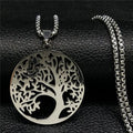 Tree of Life Collar Stainless Steel Necklace for Women Men Chain Necklace Jewellery Arbre De Vie Acier Inoxydable N842S01