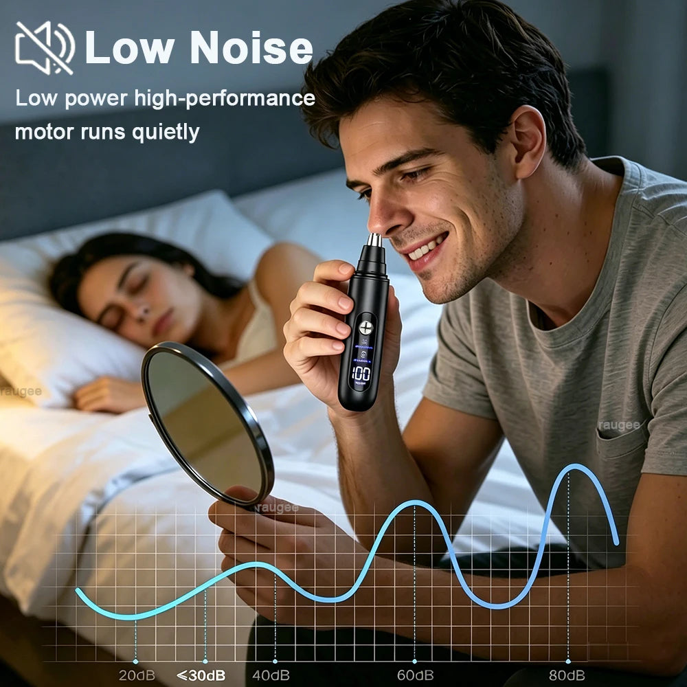 Nose Hair Trimmer for Men Nose Hair Clipper USB Rechargeable Electric Trimmer for Nose and Ears Eyebrow Mini Nose Hair Remover