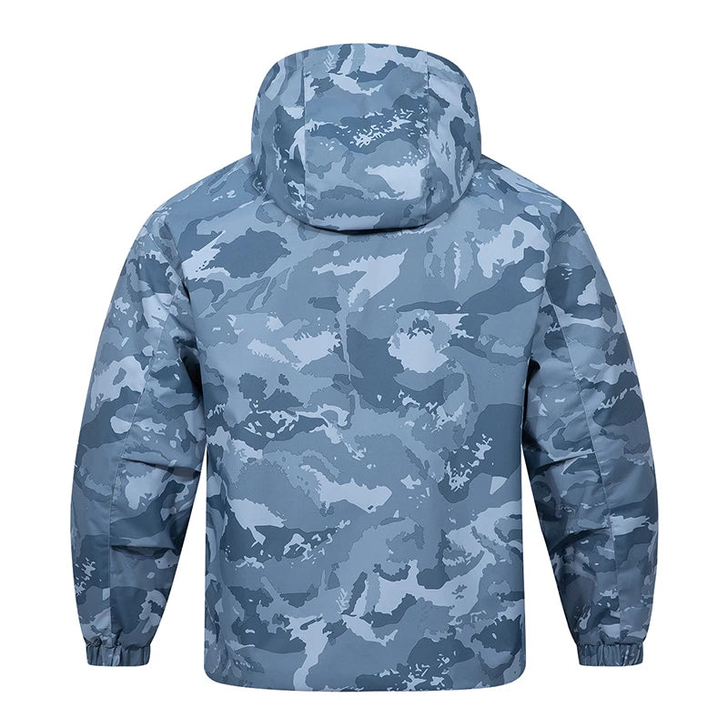 Outdoor Men's Camouflage Tactical Jacket Spring Autumn Lightweight Waterproof Windproof Breathable Mountaineering Fishing Jacket