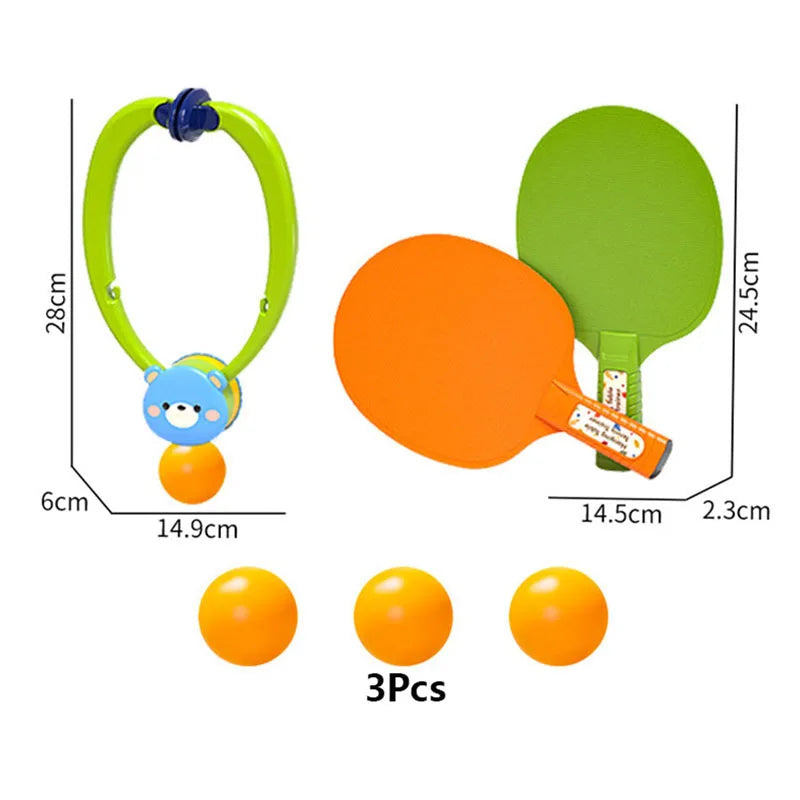 Hanging Table Tennis Trainer Sports Toy With Racket Mini Badminton Tennis Ball Parent-child Interactive Game Indoor Outdoor Kids