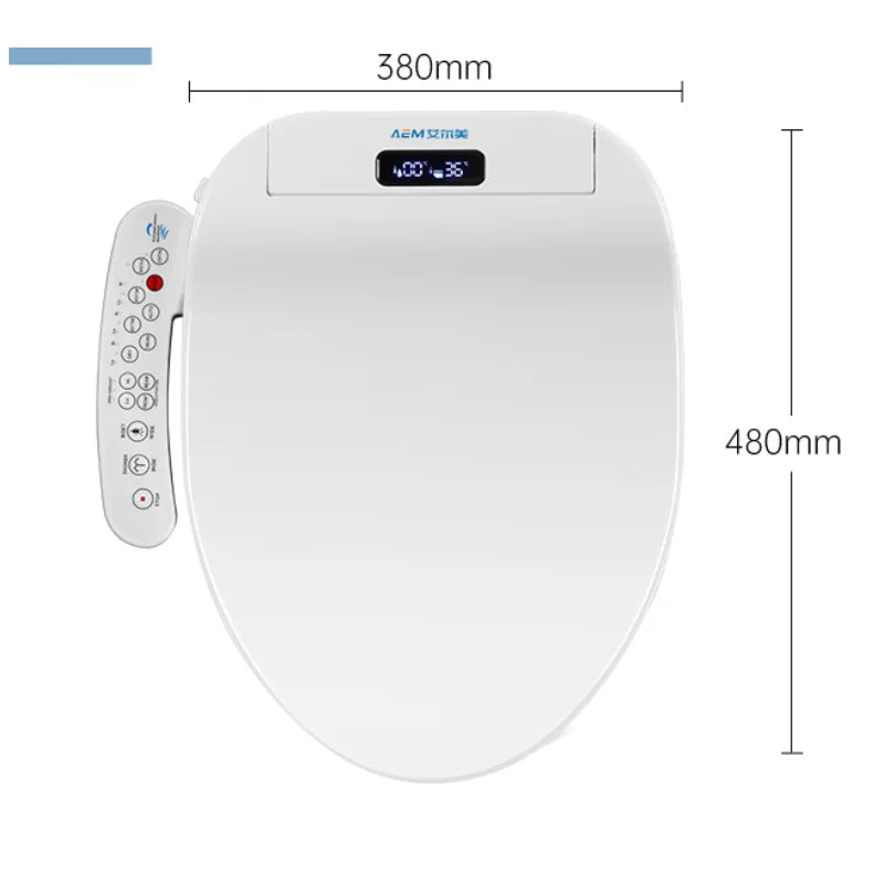 Smart Bidet Toilet Seat, Instant Heating, Warm Water Wash, Heated Seat, Warm Air Dryer, Self-Cleaning Nozzle, LED Night Light