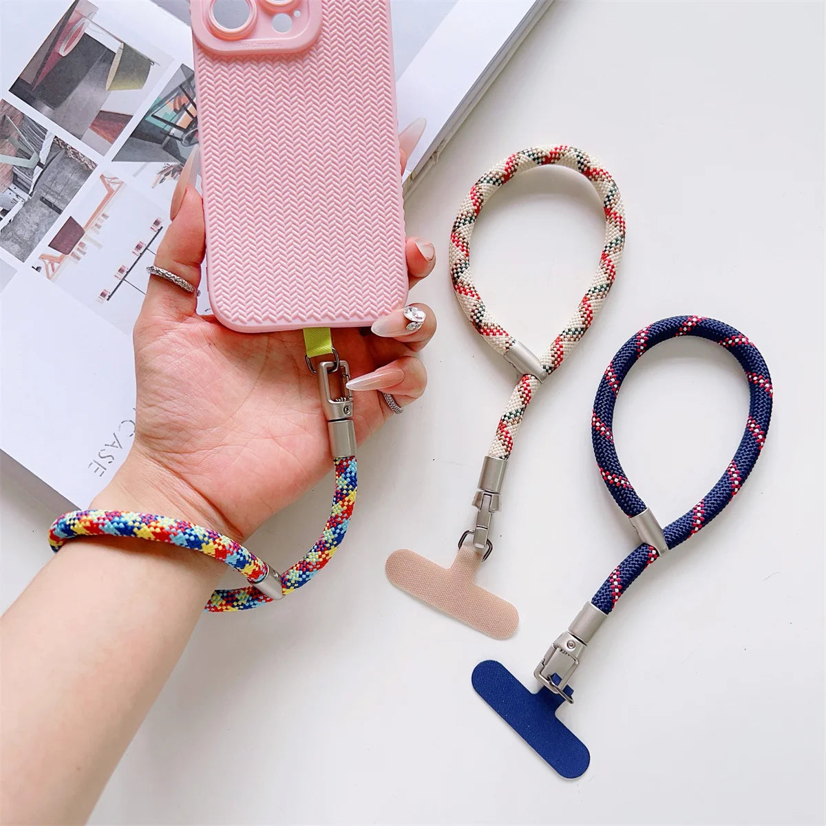 Fashion Short Adjustable Phone Strap Wrist Strap Anti Slip Anti Fall Anti Loss Pendant Phone Accessory Lanyard