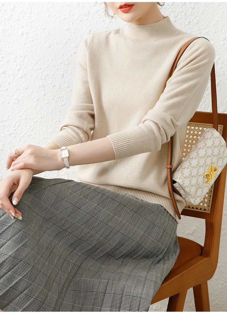 Autumn Winter Bottom Turtleneck Sweaters Women Fashion Chic Pullover Slim Long Sleeve Knitted Jumpers Soft Warm Pull Femme Top