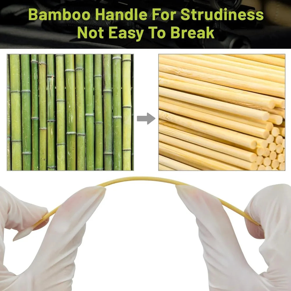 100/300/500pcs Double Pointed Cotton Swab Applicators - 6 Inch Long Cotton Swabs for Tattoo, Cleaning, Makeup & Ear Cleaning