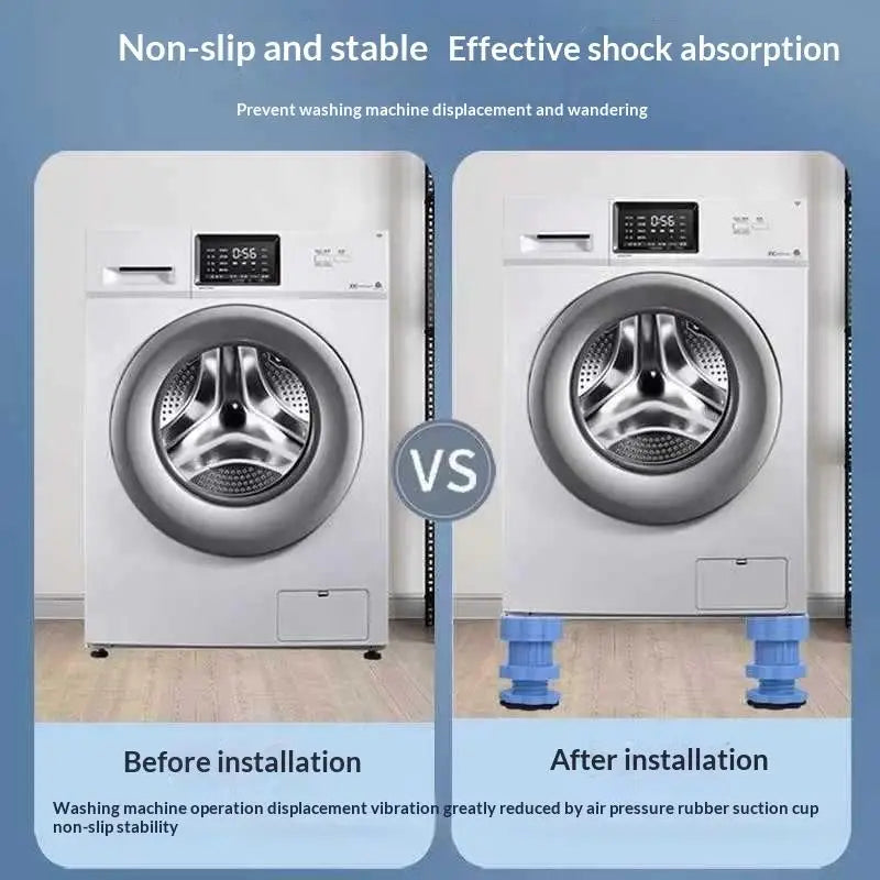 ⚑4Pcs Adjustable Anti-Vibration Washing Machine Feet Pad Noise Reduction Waterproof Refrigerator Base Pad Support Stands