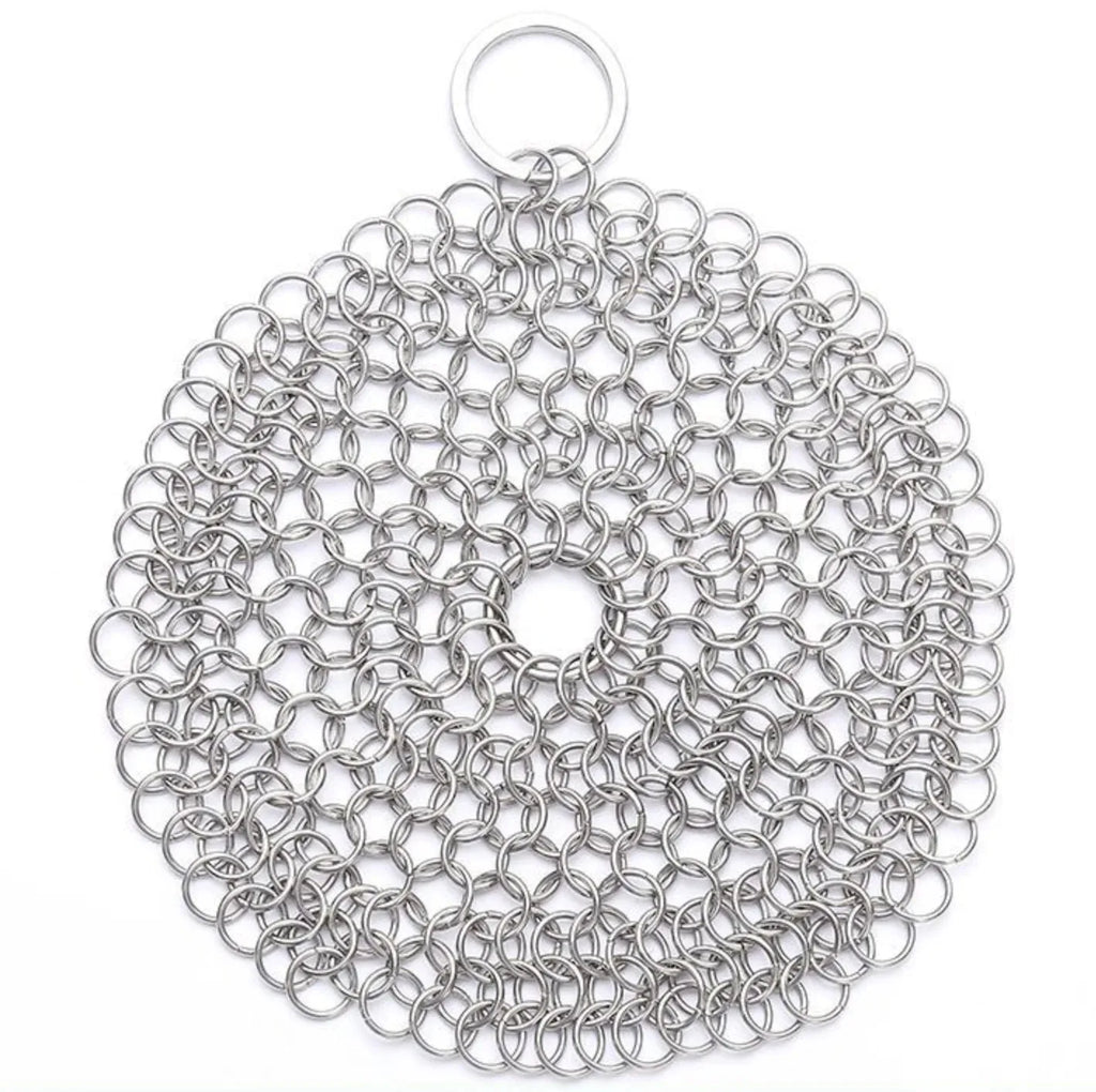 Multi-Size Metal Washing Mesh Cleaner, Durable Stainless Steel Scourer to Remove Rust, Burnt Food from Kitchen Cookware