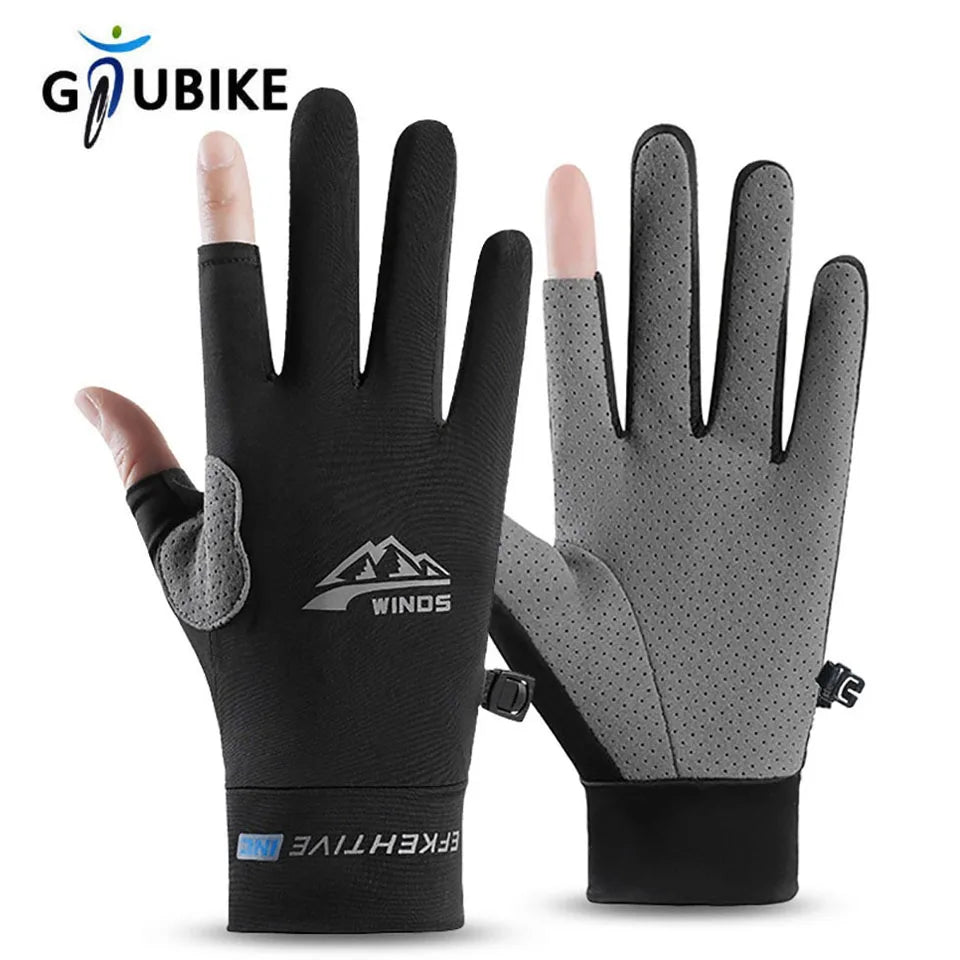 GTUBIKE Fingerless Gloves for Men Women UV Sun Protection Half Finger Glove for Fishing Paddling Sailing Rowing Sports Gloves