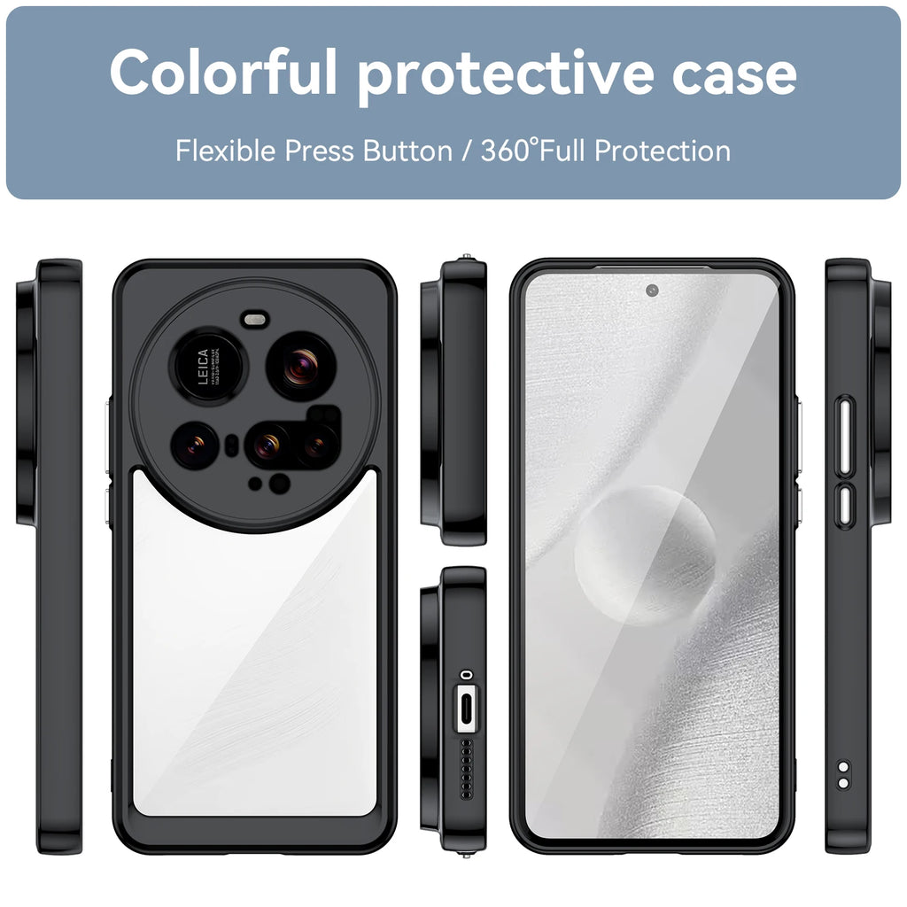 Transparent anti drop fall Cases For Xiaomi 15 Mi15 Ultra 15Ultra case Silicone Acrylic soft shell covers woman Phone Capa чехол