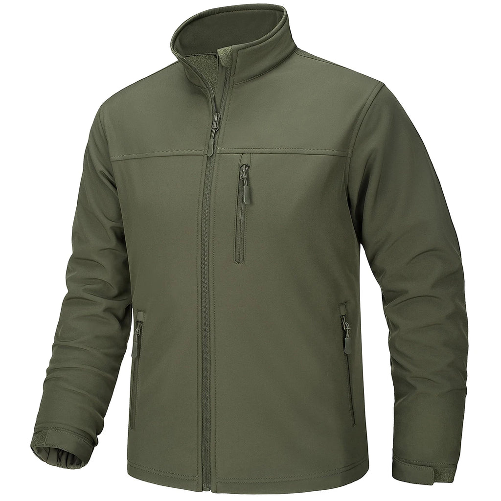 TACVASEN Blusão Impermeável para Homem Caminhada Outdoor Fecho Completo Corta-vento Forro Polar Quente Outono Inverno Trabalho Casaco Casual