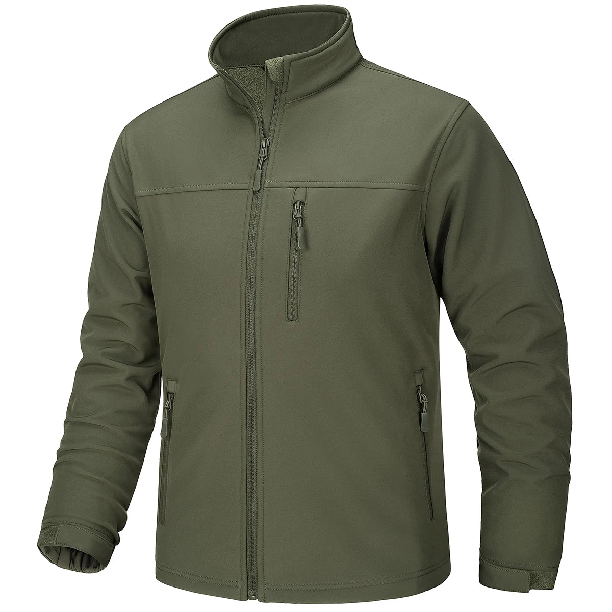 TACVASEN Blusão Impermeável para Homem Caminhada Outdoor Fecho Completo Corta-vento Forro Polar Quente Outono Inverno Trabalho Casaco Casual