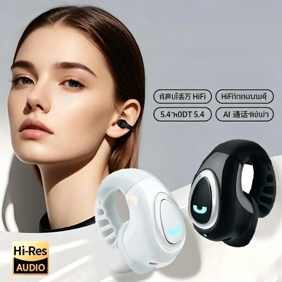 BT  Earphone Clip On Monaural Inear Motion Stereo Bone Conduction  Business Wireless Earphone Mini Monaural Tws