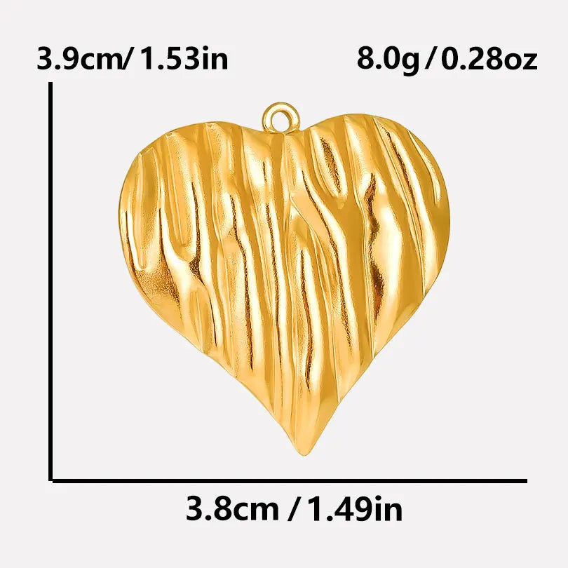 6pcs/Mix Classic Gold/Silver Color Heart Shaped Cross Irregular Shaped Pendant Stainless Steel Diy Women Necklace Accessories