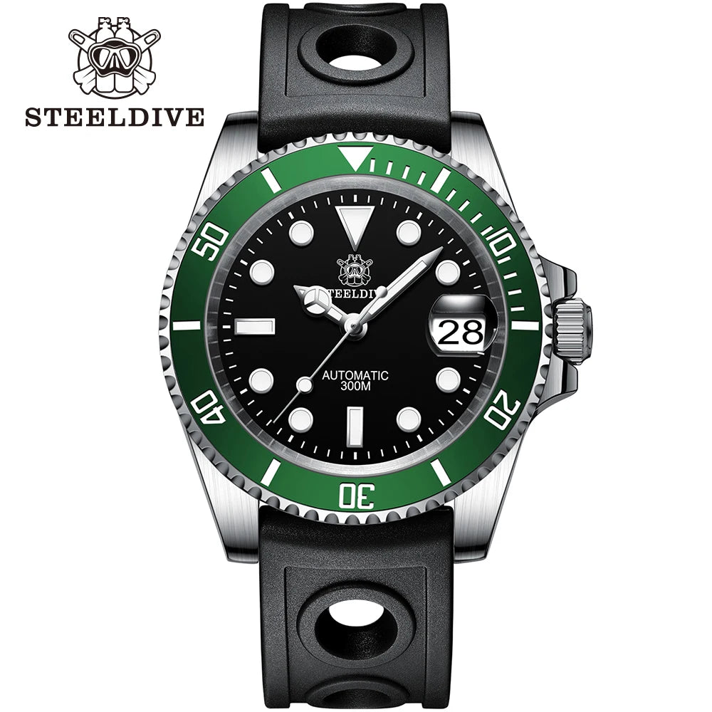 STEELDIVE 1953 Watch NH35 Automatic Mechanical 316L Stainless Steel BGW9 Lume Top Brand 200M Dive Wristwatch Men Reloj Hombre