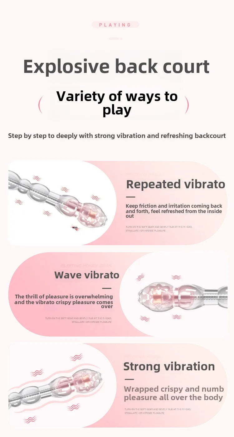 Electric Anal Plug Prostate Massager Anal Pull Beads Ass Vibrator Dildo G-Spot  Vaginal Stimulator Male Female Masturbator
