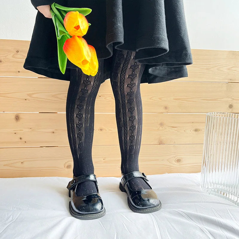 Girls Tights Princess Fishnet Cotton Baby Girl's One-Piece Pantyhose Baby Spring Summer New Style Trousers Lace Stocking