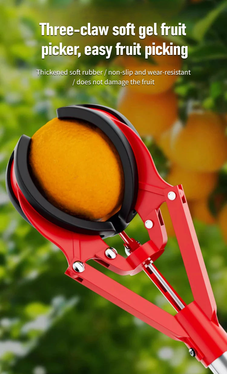 Garden fruit and vegetable picking tools high pruning retractable lengthened three claws