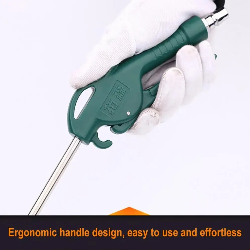 Pneumatic Air Blow Gun Set, Short & Long Nozzle for Heavy Duty Dusting, High Pressure Compressed Air Duster for Workshop