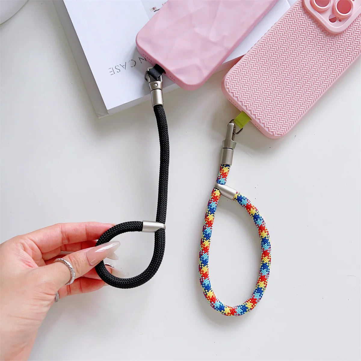 Fashion Short Adjustable Phone Strap Wrist Strap Anti Slip Anti Fall Anti Loss Pendant Phone Accessory Lanyard