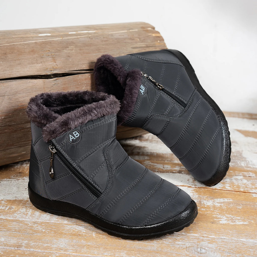 Women High‑Top Cotton Winter Boots Warm Anti‑Slip Slip‑on Loafers Soft Plush Lined Comfort Casual Outdoor Daily Women Shoes