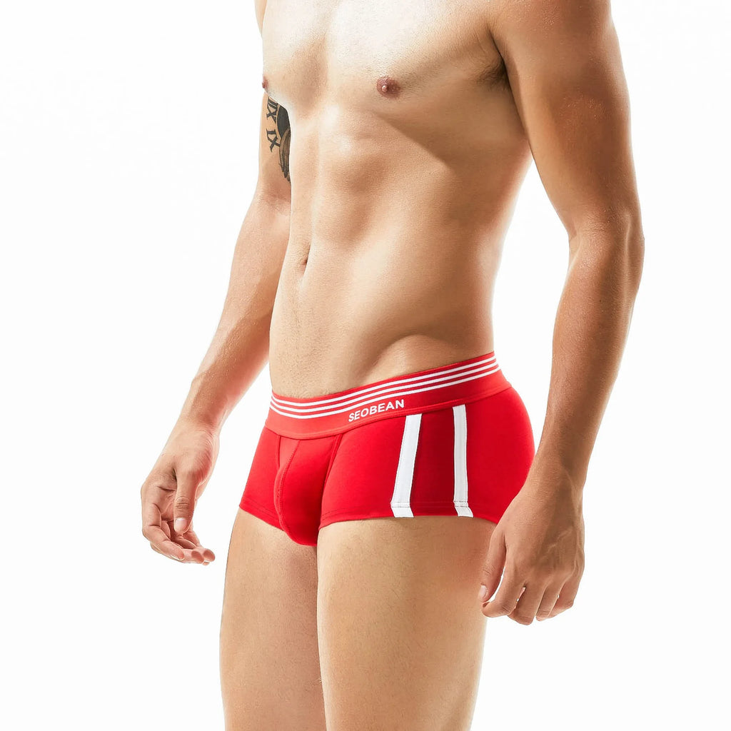 Simple solid color, men's boxers, cotton, men's U-convex shorts, comfortable men's boxers 80207