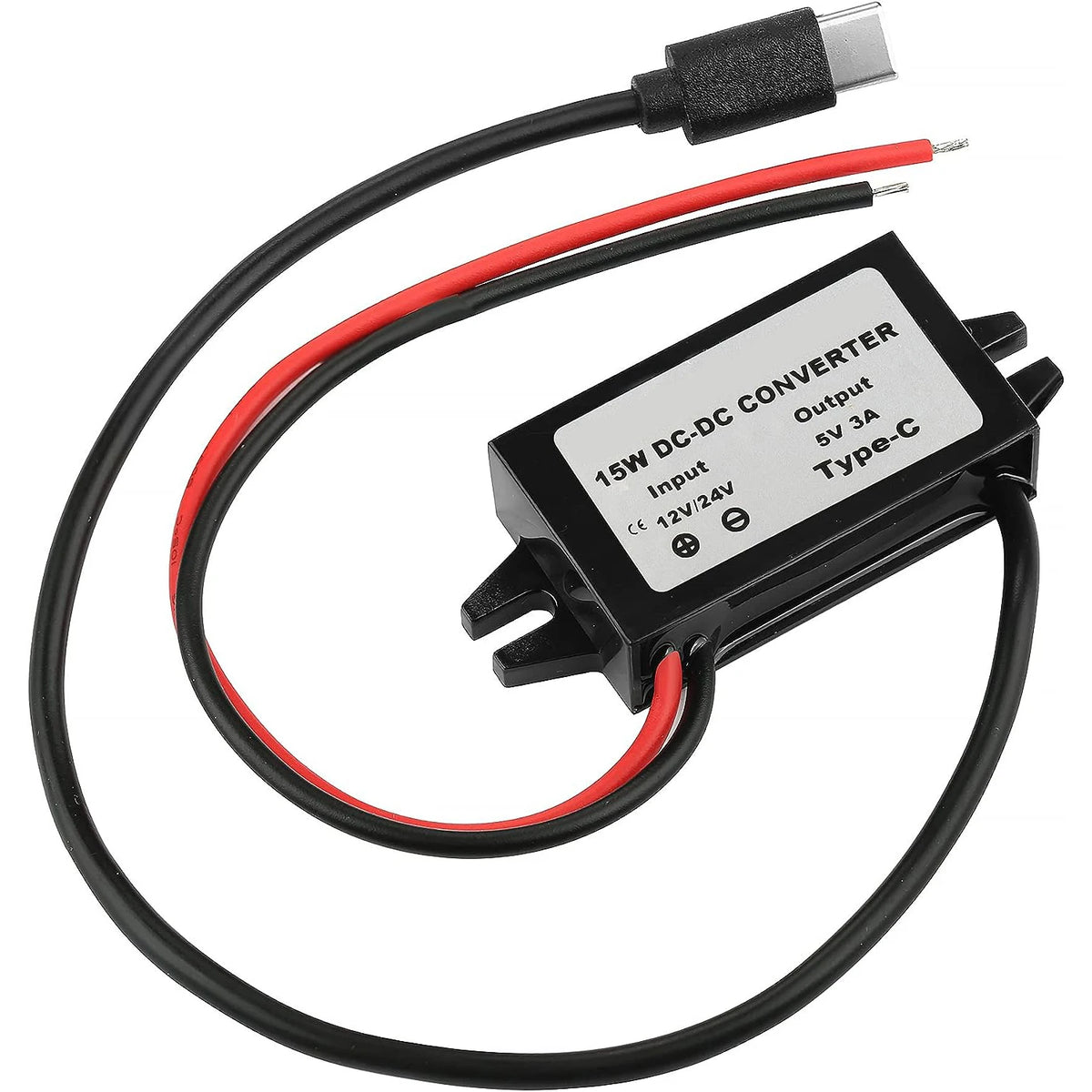 Waterproof 12V 24V to 5V 3A Converter DC-DC Step Down Module Power Adapter USB-A Female/Type C/dual USB/open Wire Connector