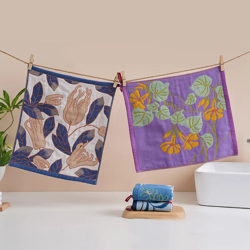 34x40cm Large Hand Towel Kitchen Towel 4Layer Cotton Gauze Pure Cotton Dish Cloth Quick Dry Decorative Tea Towel Home Restaurant
