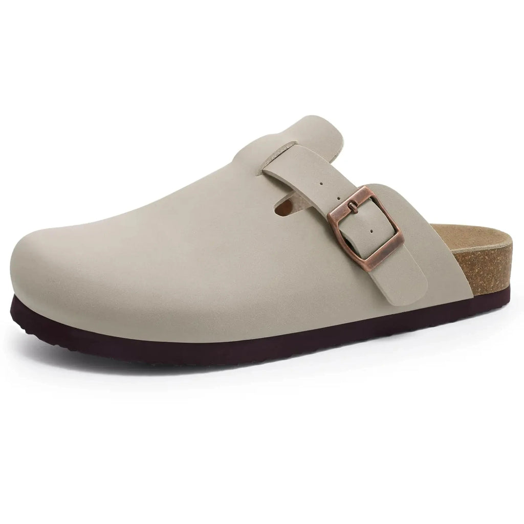 Crestar Cork Suede Mules Slippers For Women Fashion Men Clogs Shoes Classic Cork Antislip Outdoor Slippers With Arch Support