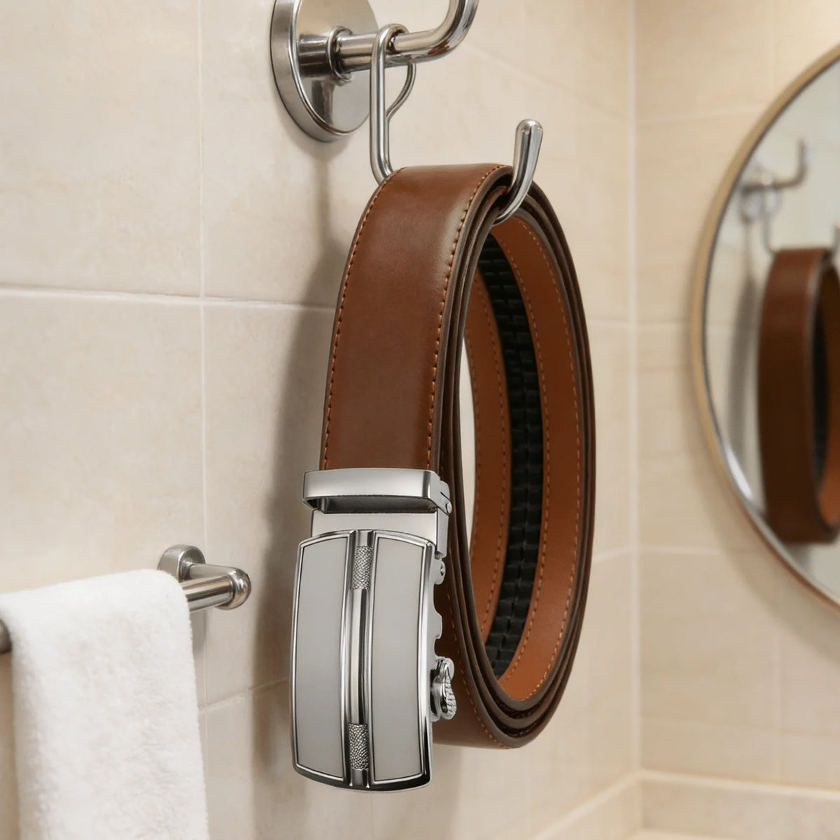 Men's Automatic Genuine Leather Luxury Belt Metal Automatic Buckle Male Waistband Designer High Quality Black Brown Waist Belts