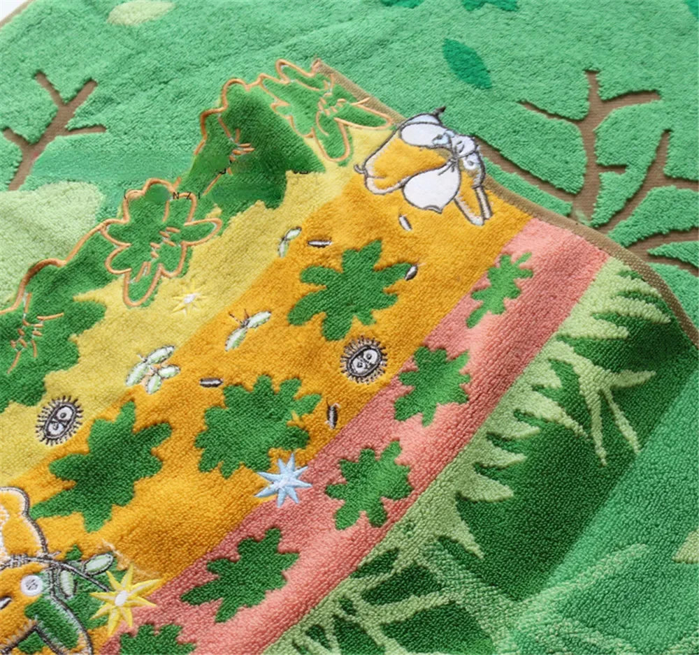Cute 100% Cotton Embroidery Cartoon Towels Bathroom Hand Towel Batrh for Kids Adults Beach