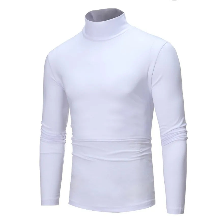 Men's Thermal Underwear in Turtleneck Lapel Autumn Thin Modal Autumn  Winter Male Long-sleeved Base Shirt Single Slim-fit Top