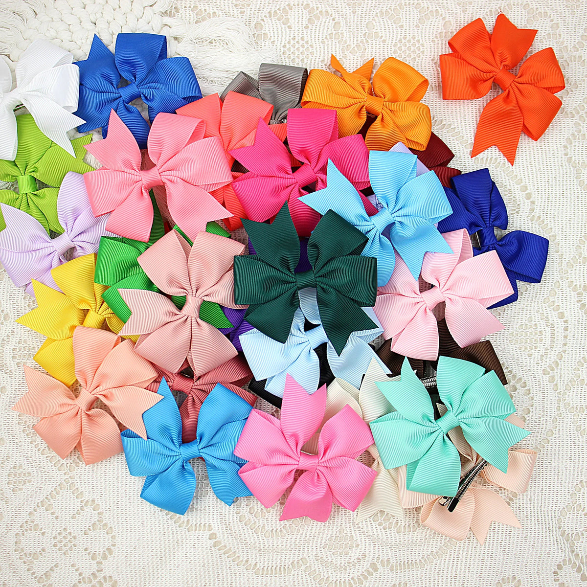 10pcs Ribbon Bow Hair Clip for Girls Hair Accessories Winnower Children Alligator Clip Kids Hairbow Hairpin Grosgrain Barrettes